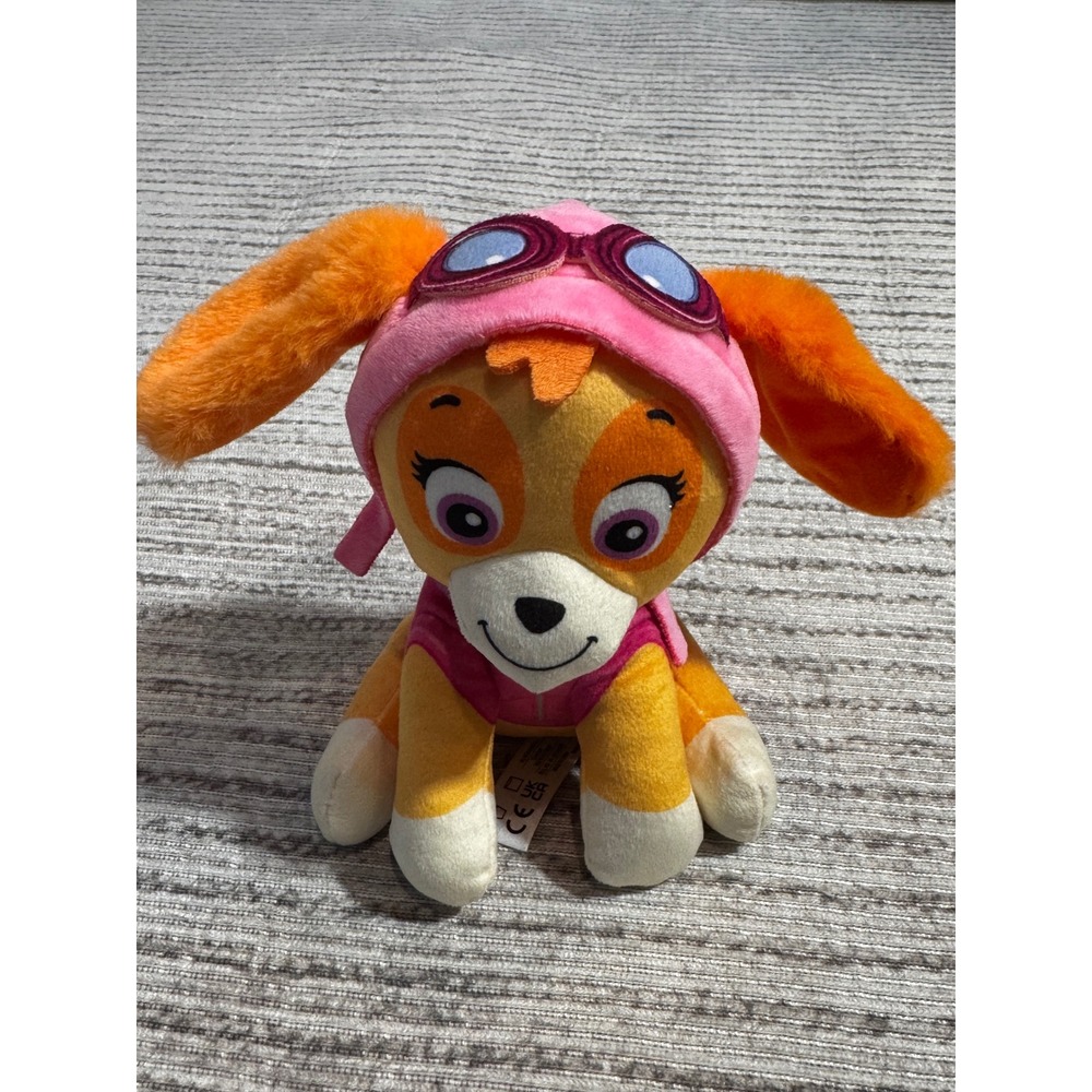 Paw Patrol Skye Plush Stuffed Animal Pink Aviator Goggles 7 Inch Toy